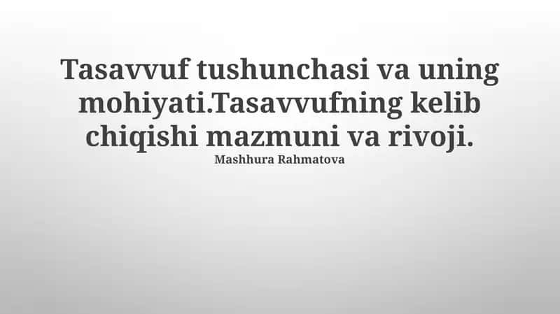 Sufiylik Yo'li