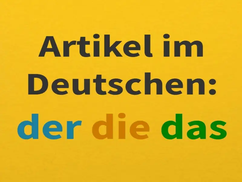 Artikel im Deutschen