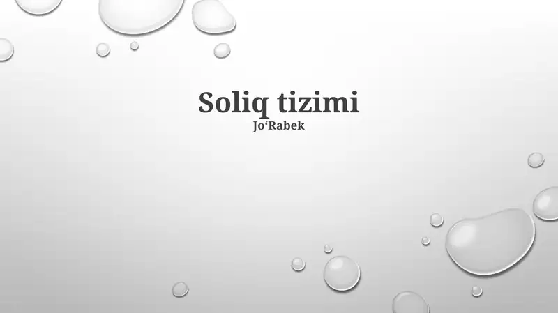 Soliq tizimi