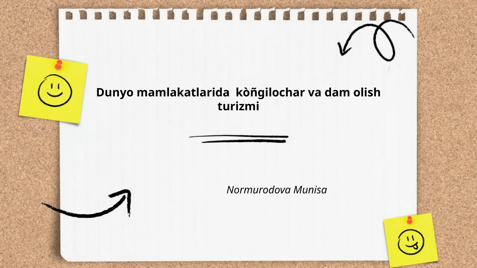 Dunyo mamlakatlarida kòñgilochar va dam olish turizmi