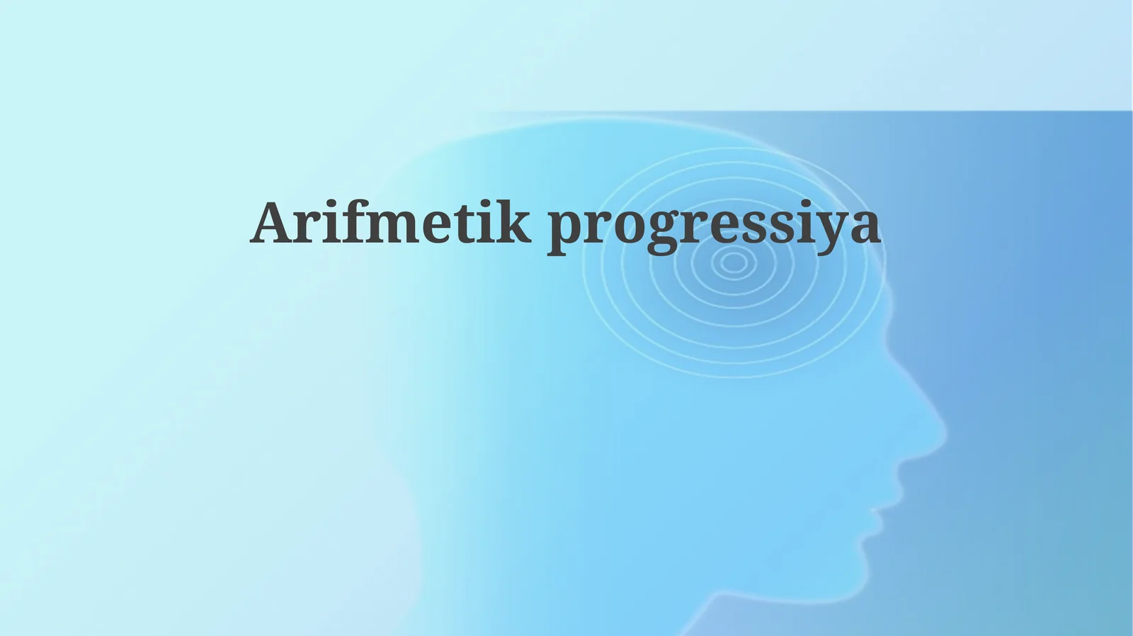 Arifmetik Progressiya