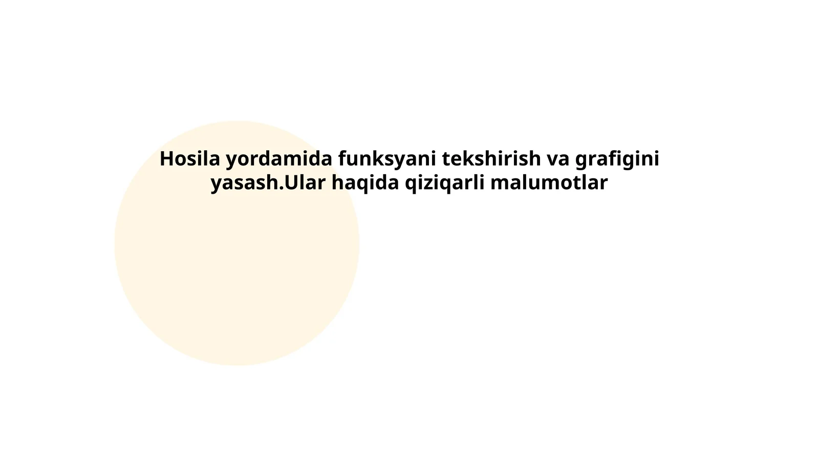Funksiya tushunchasi va uning tarixi