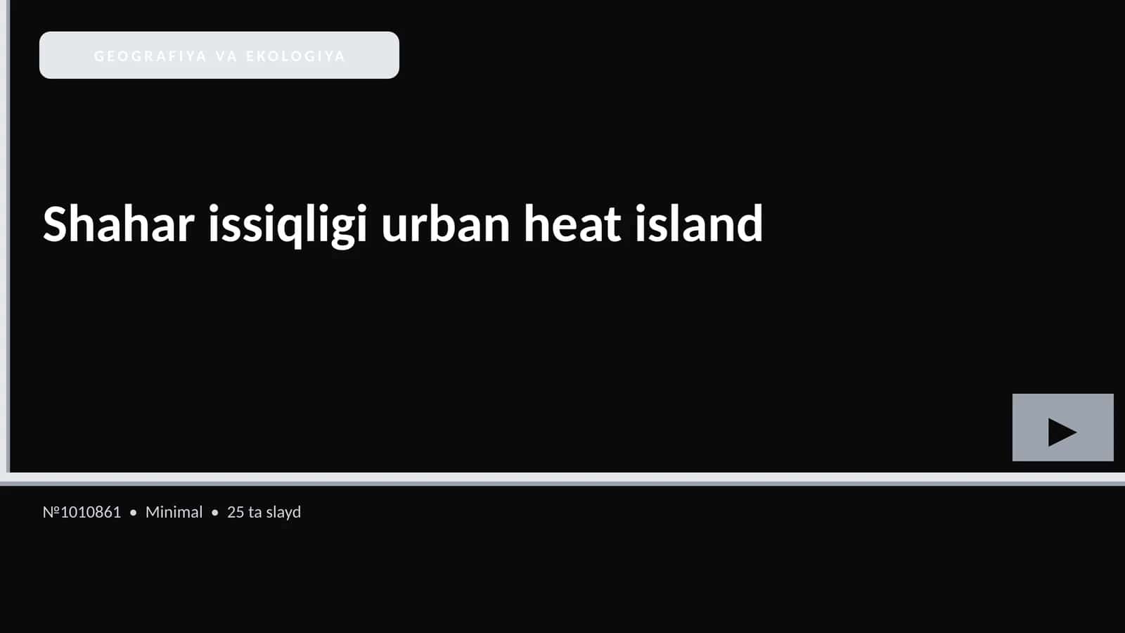 Shahar issiqligi urban heat island