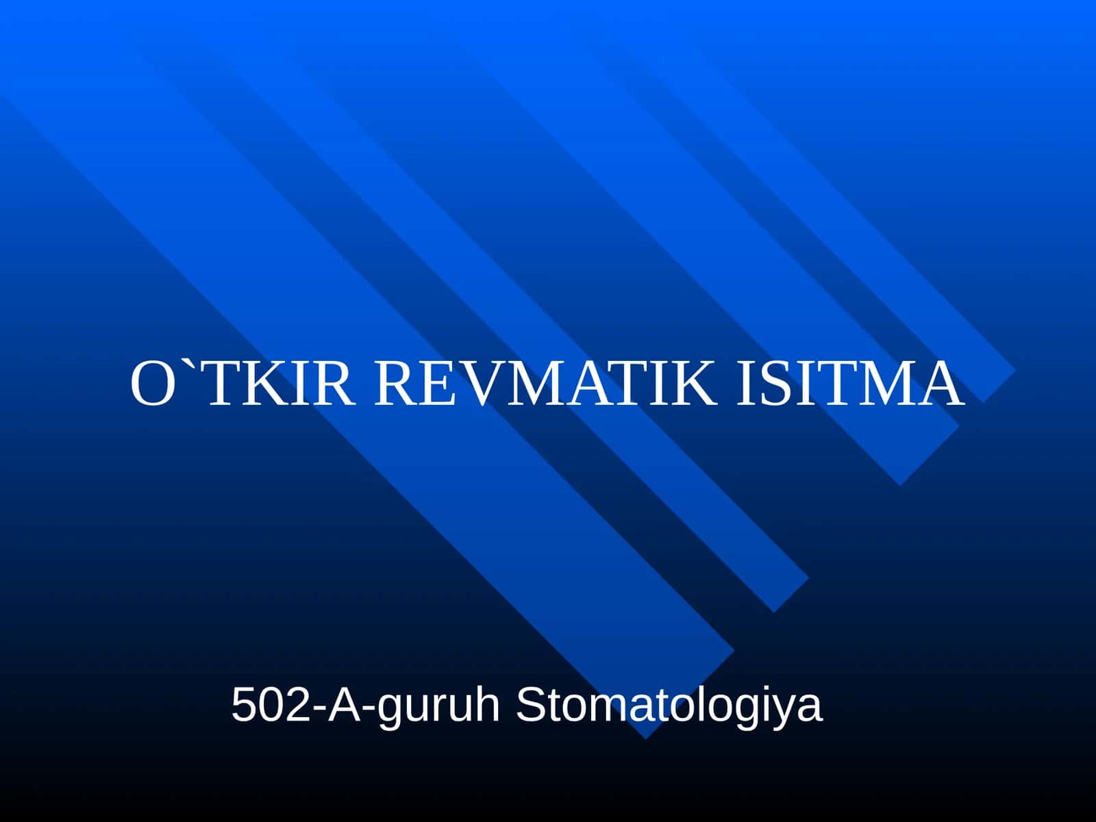 O`TKIR REVMATIK ISITMA
