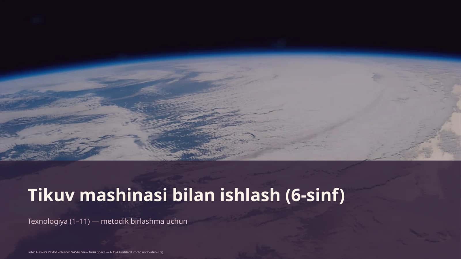 Tikuv mashinasi bilan ishlash (6-sinf)
