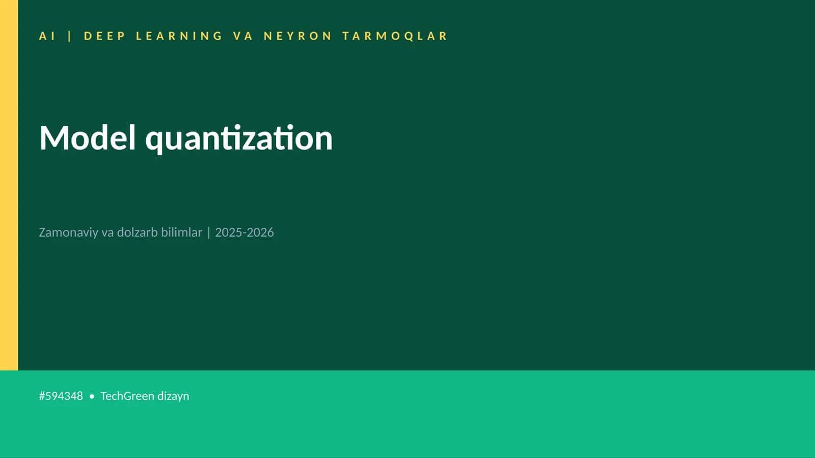 Model quantization