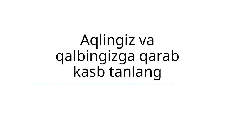 Kasb tanlash