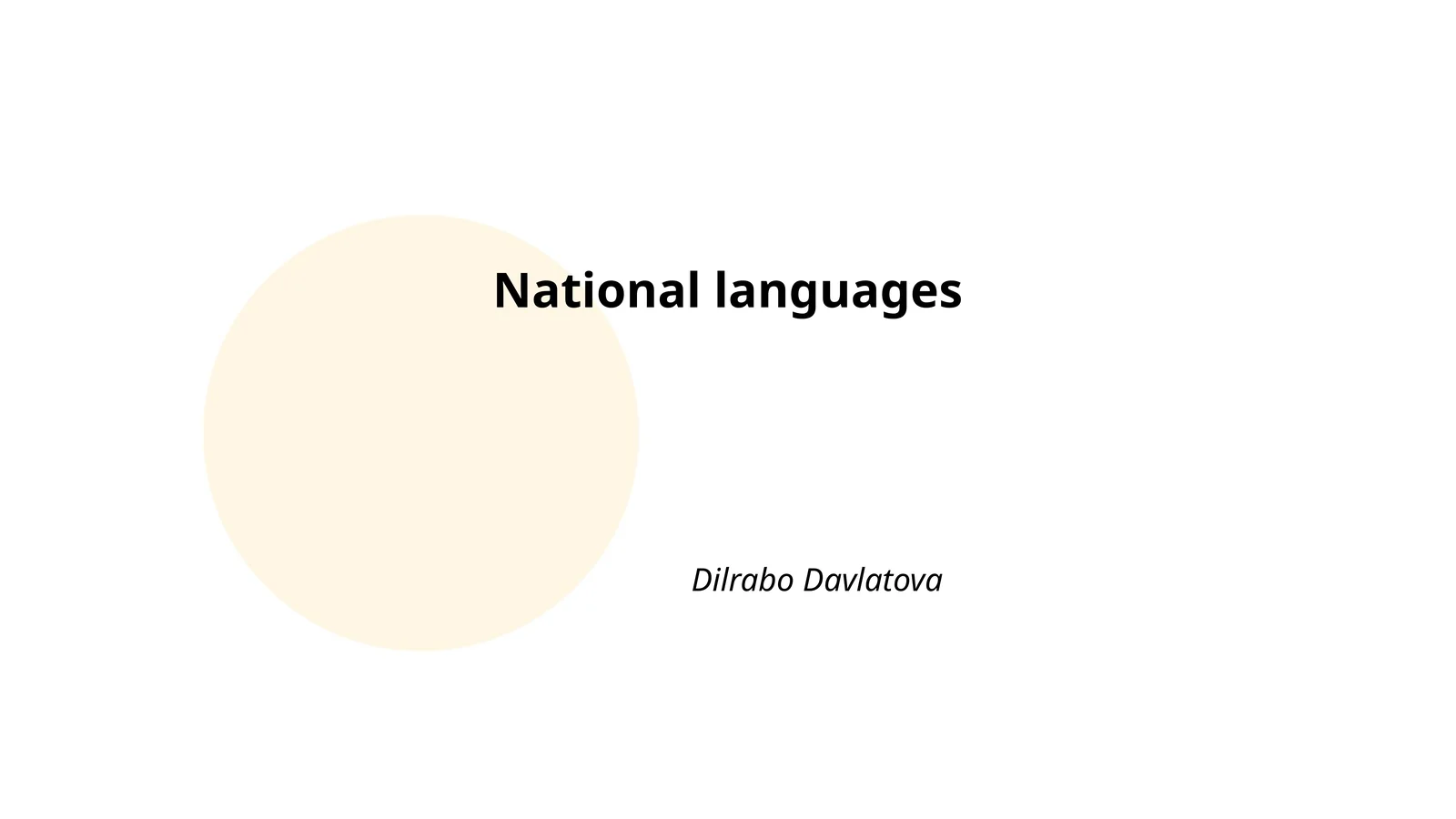 National languages