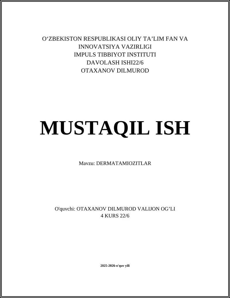 DERMATOMIYOZITLAR