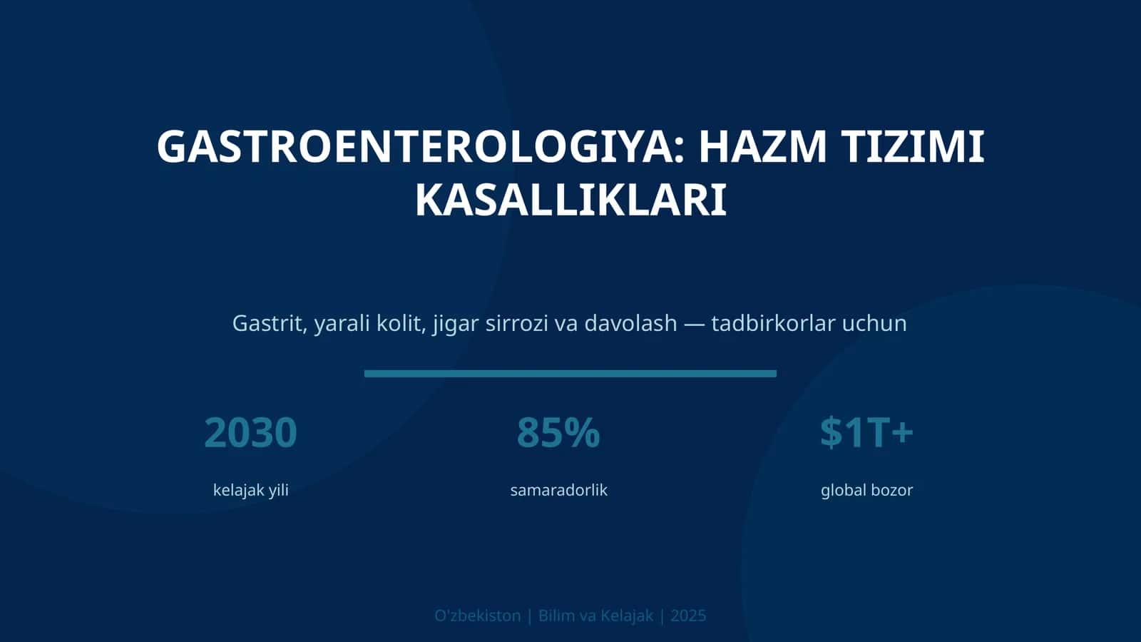 GASTROENTEROLOGIYA: HAZM TIZIMI KASALLIKLARI