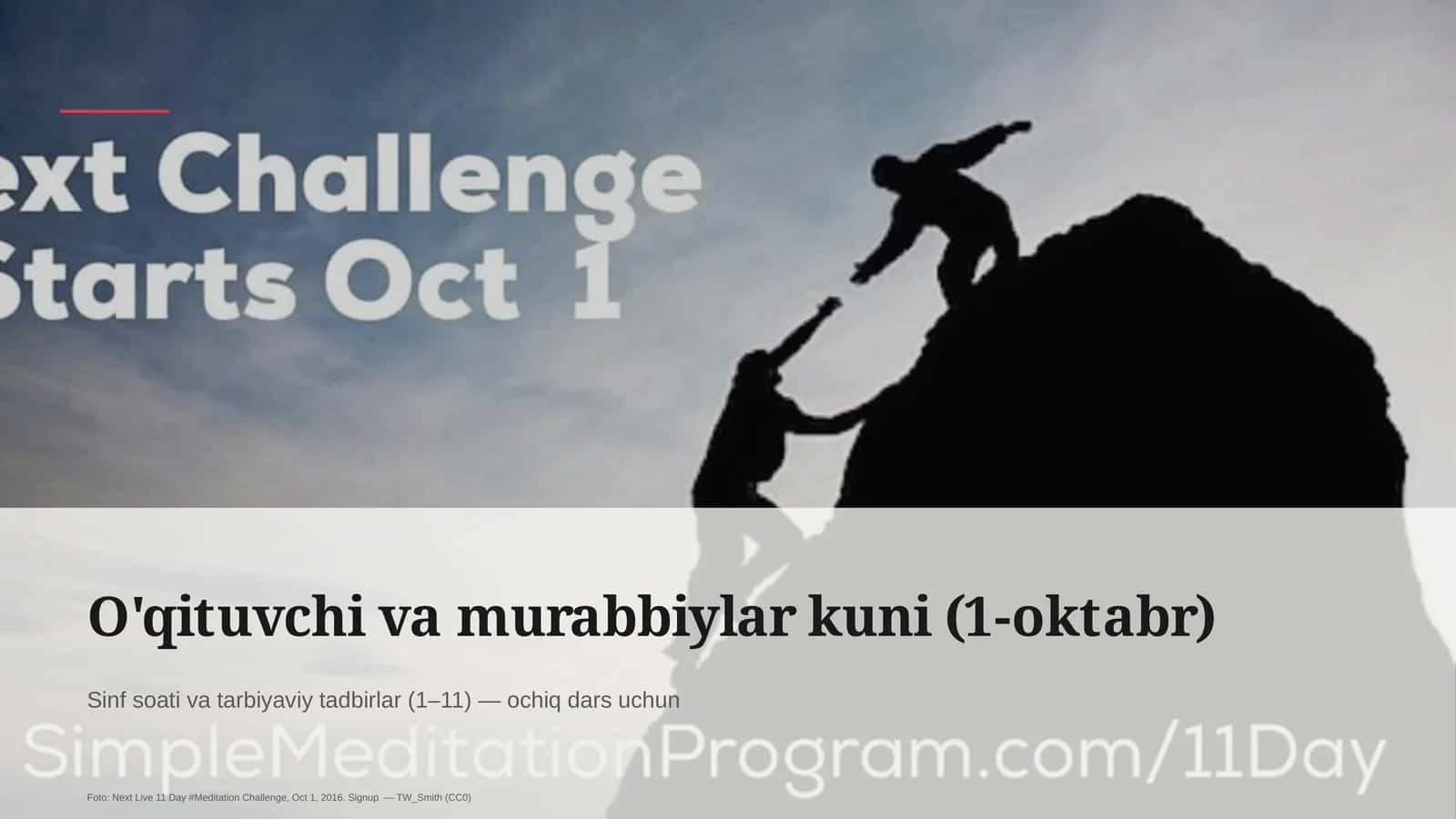O'qituvchi va murabbiylar kuni (1-oktabr)