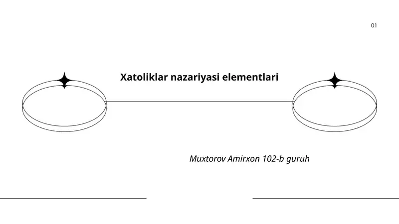 Xatoliklar nazariyasi elementlari