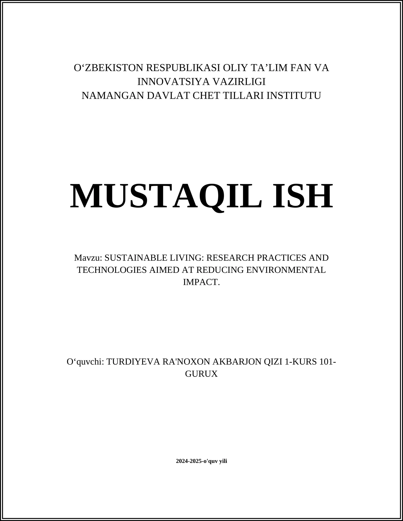Qayta ishlangan materiallardan foydalanish