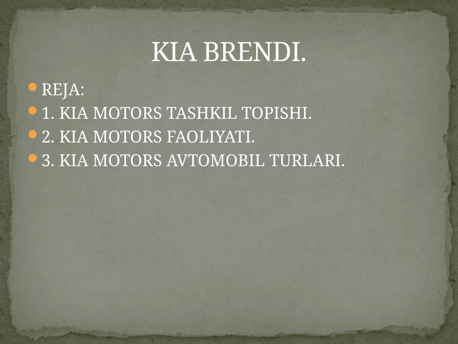 KIA MOTORS