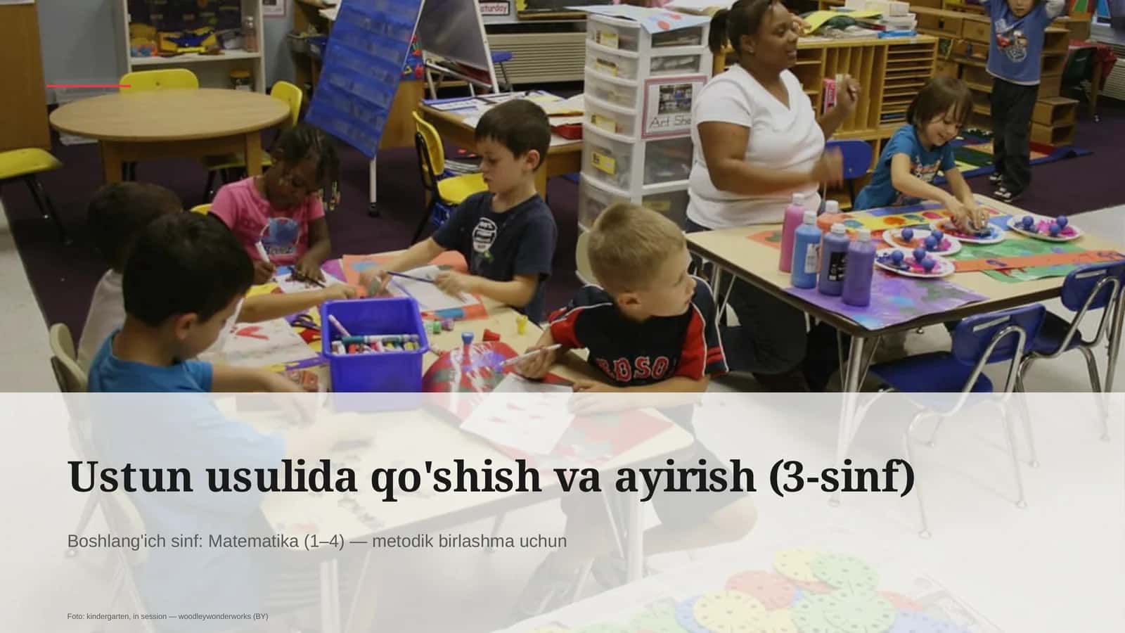 Ustun usulida qo'shish va ayirish (3-sinf)