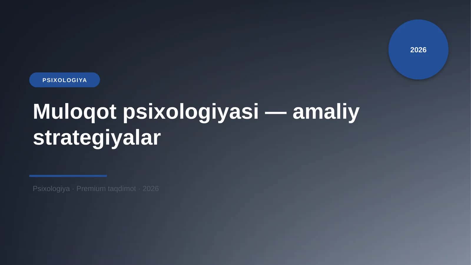 Muloqot psixologiyasi — amaliy strategiyalar