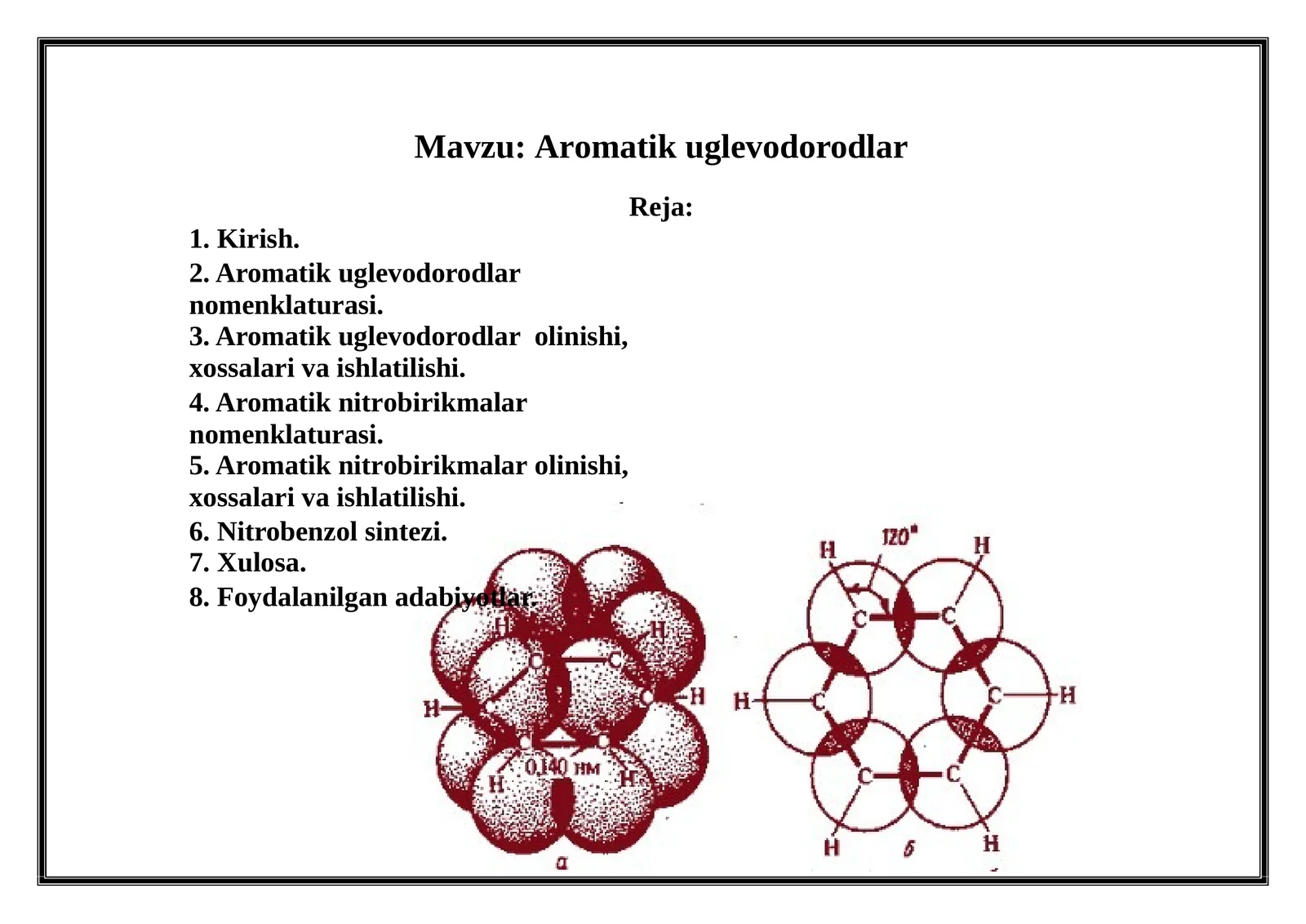 Aromatikuglevodorodlar