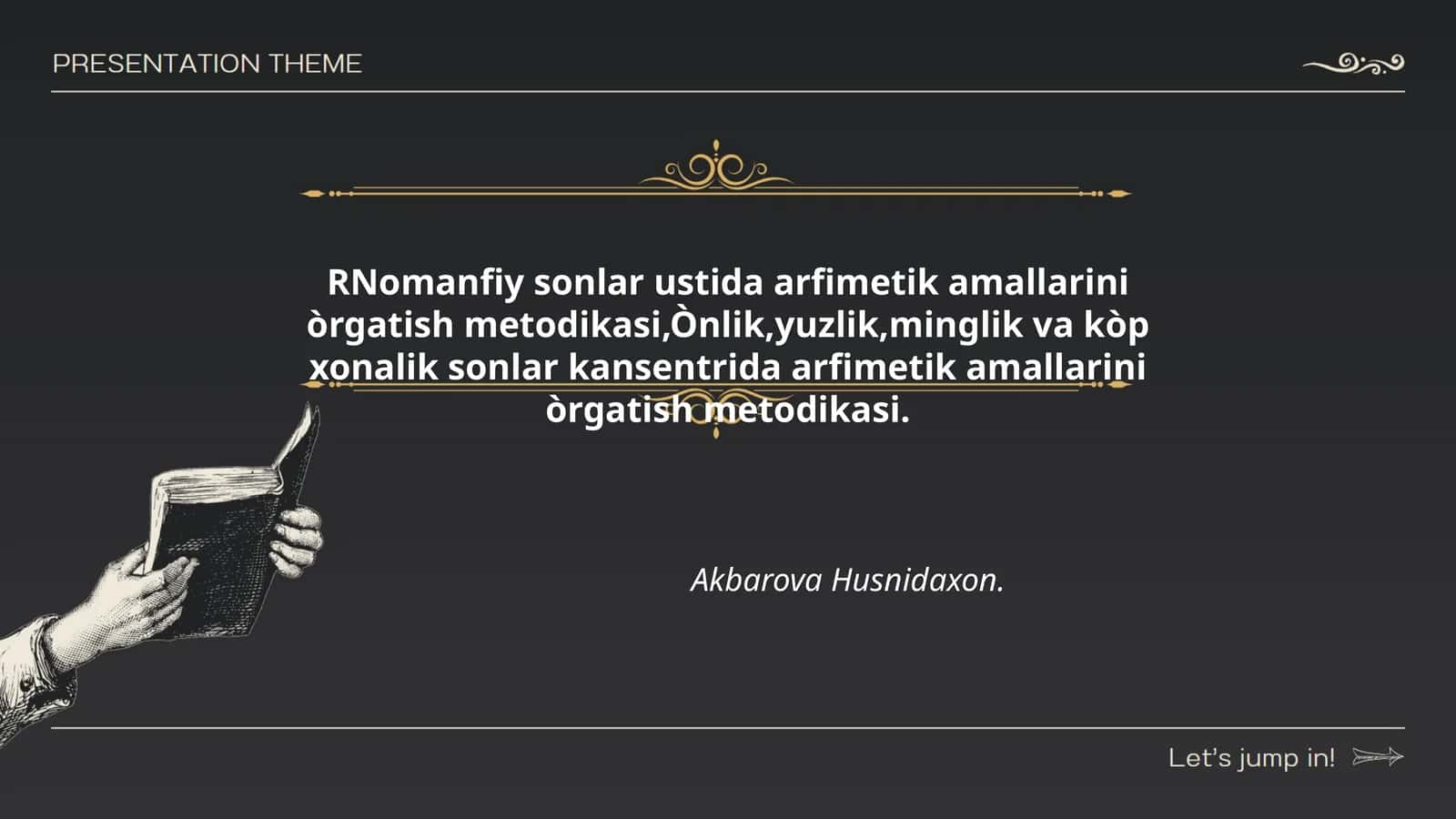 RNomanfiy sonlar ustida arfimetik amallarini òrgatish metodikasi