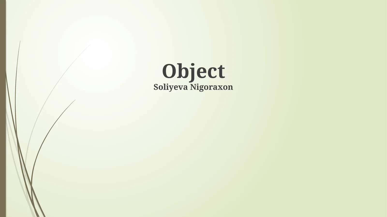 Object