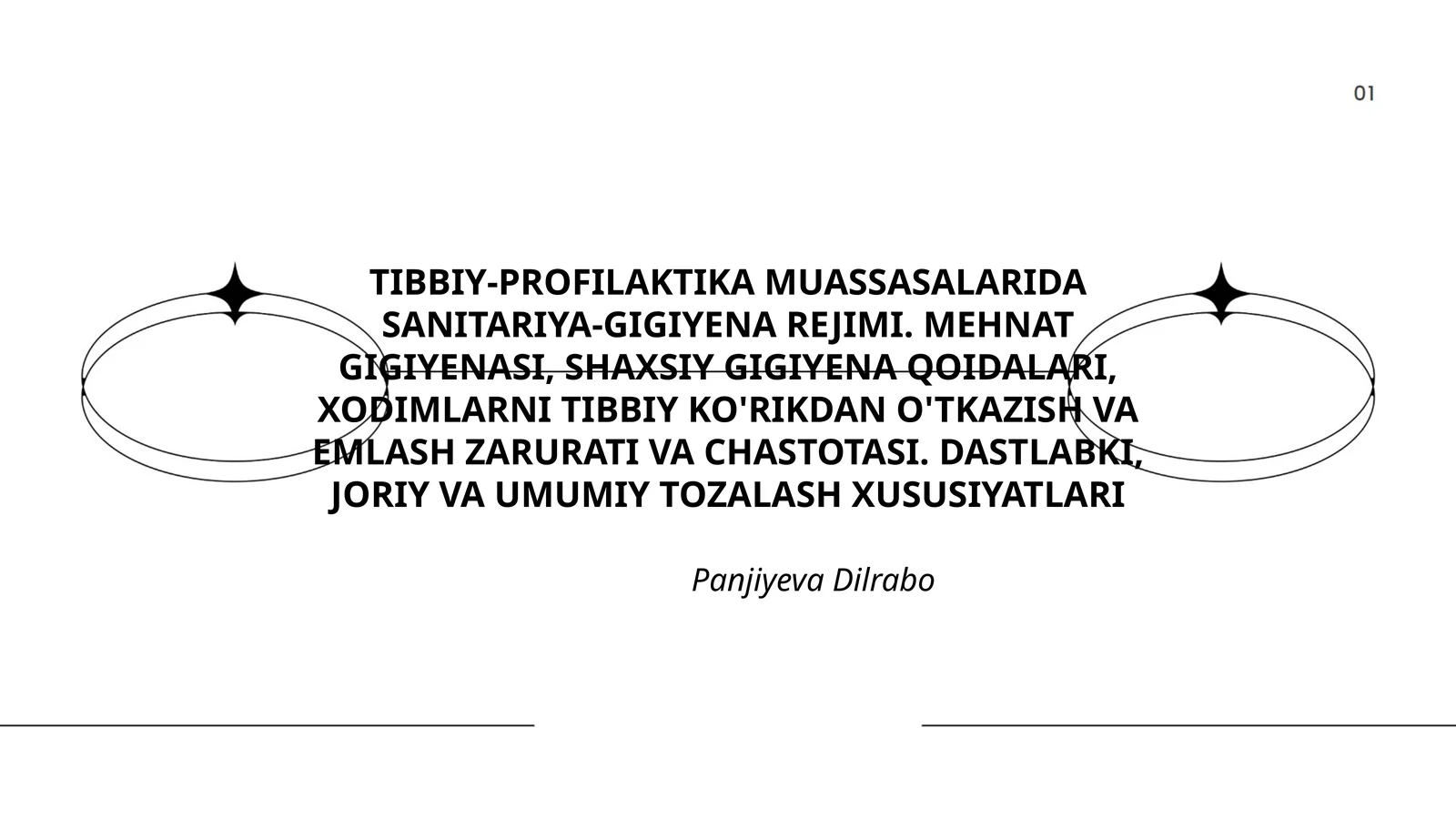 TIBBIY-PROFILAKTIKA MUASSASALARIDA SANITARIYA-GIGIYENA REJIMI