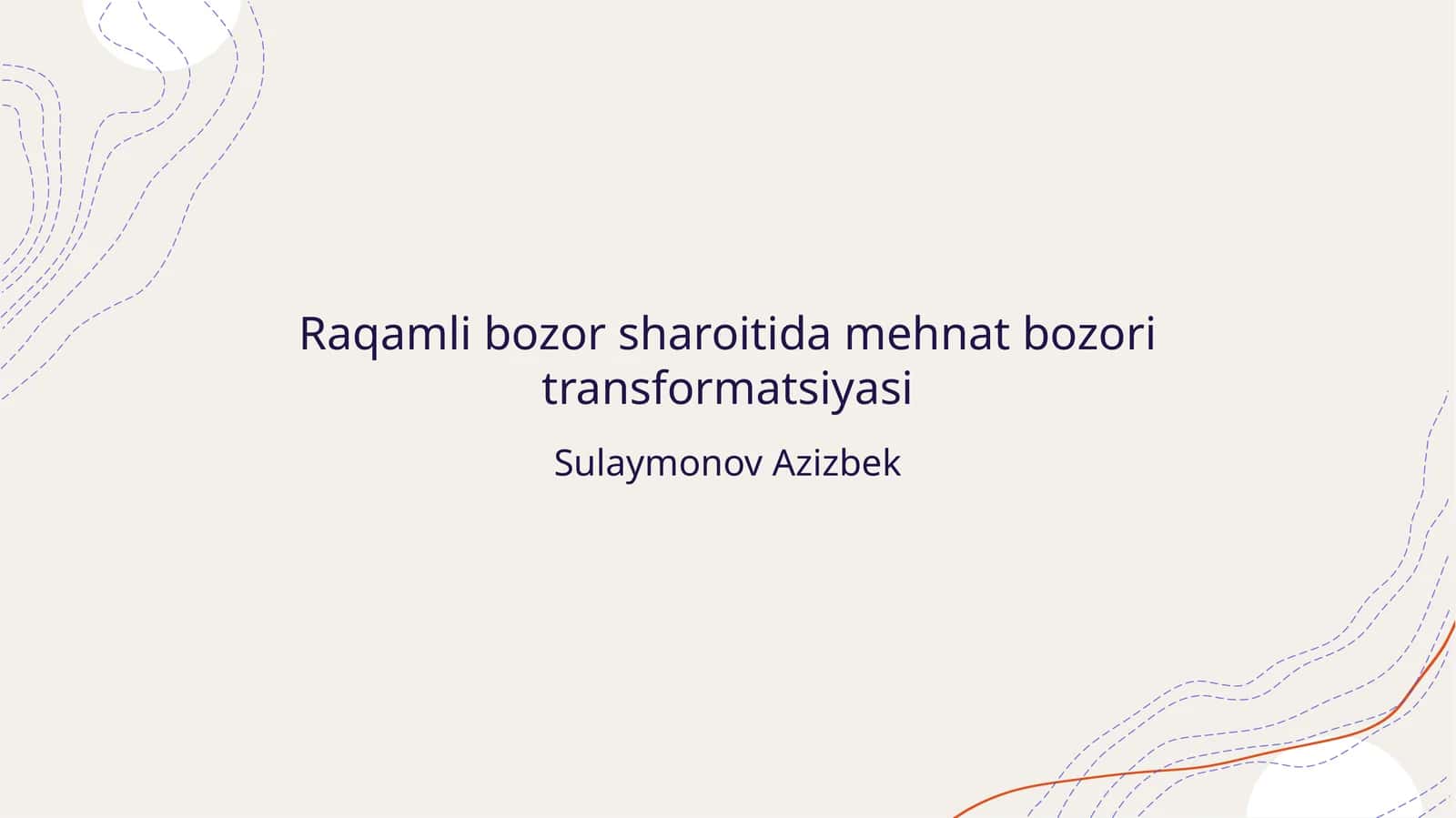 Raqamli bozor sharoitida mehnat bozori transformatsiyasi