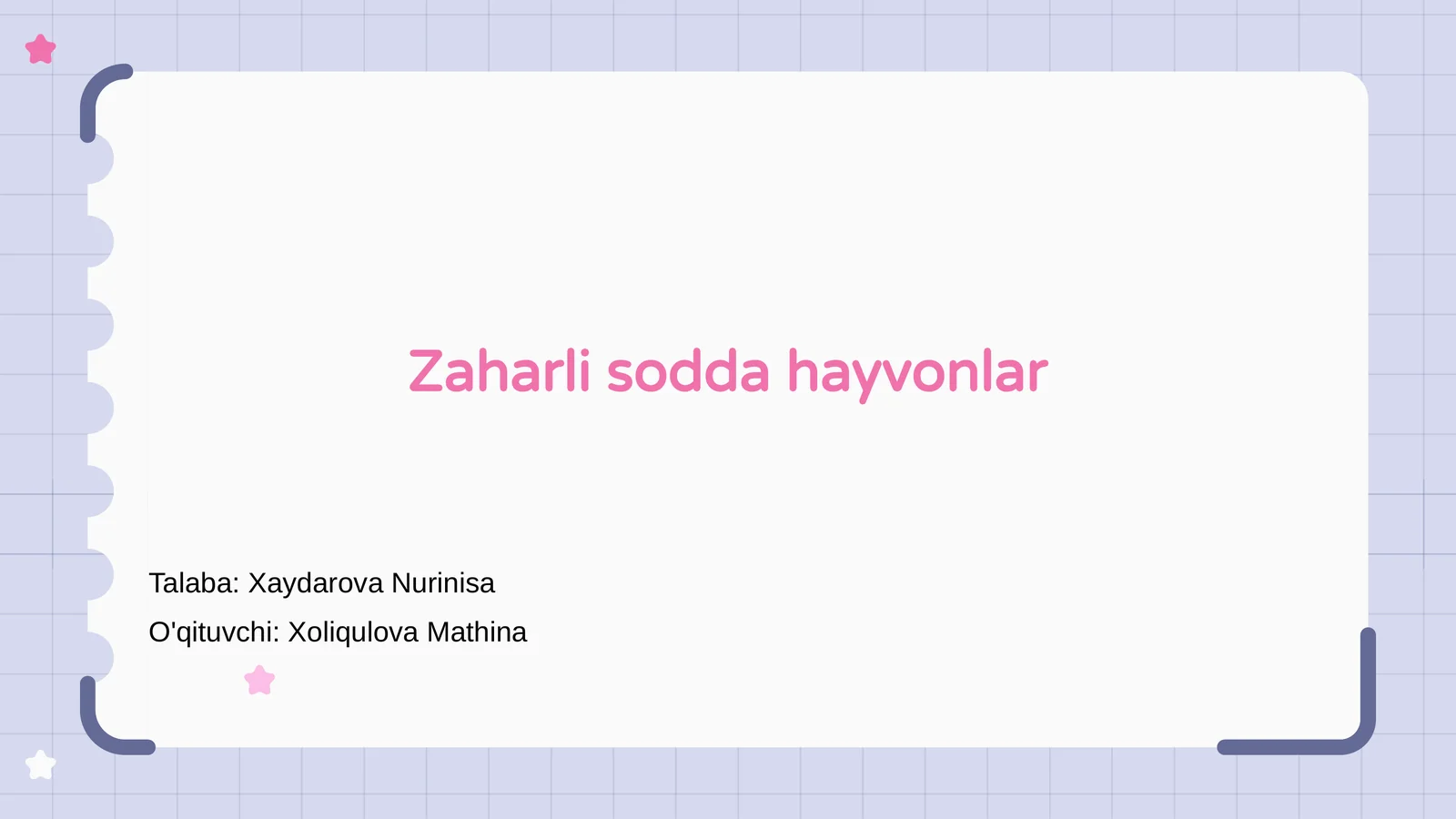 Zaharli sodda hayvonlar