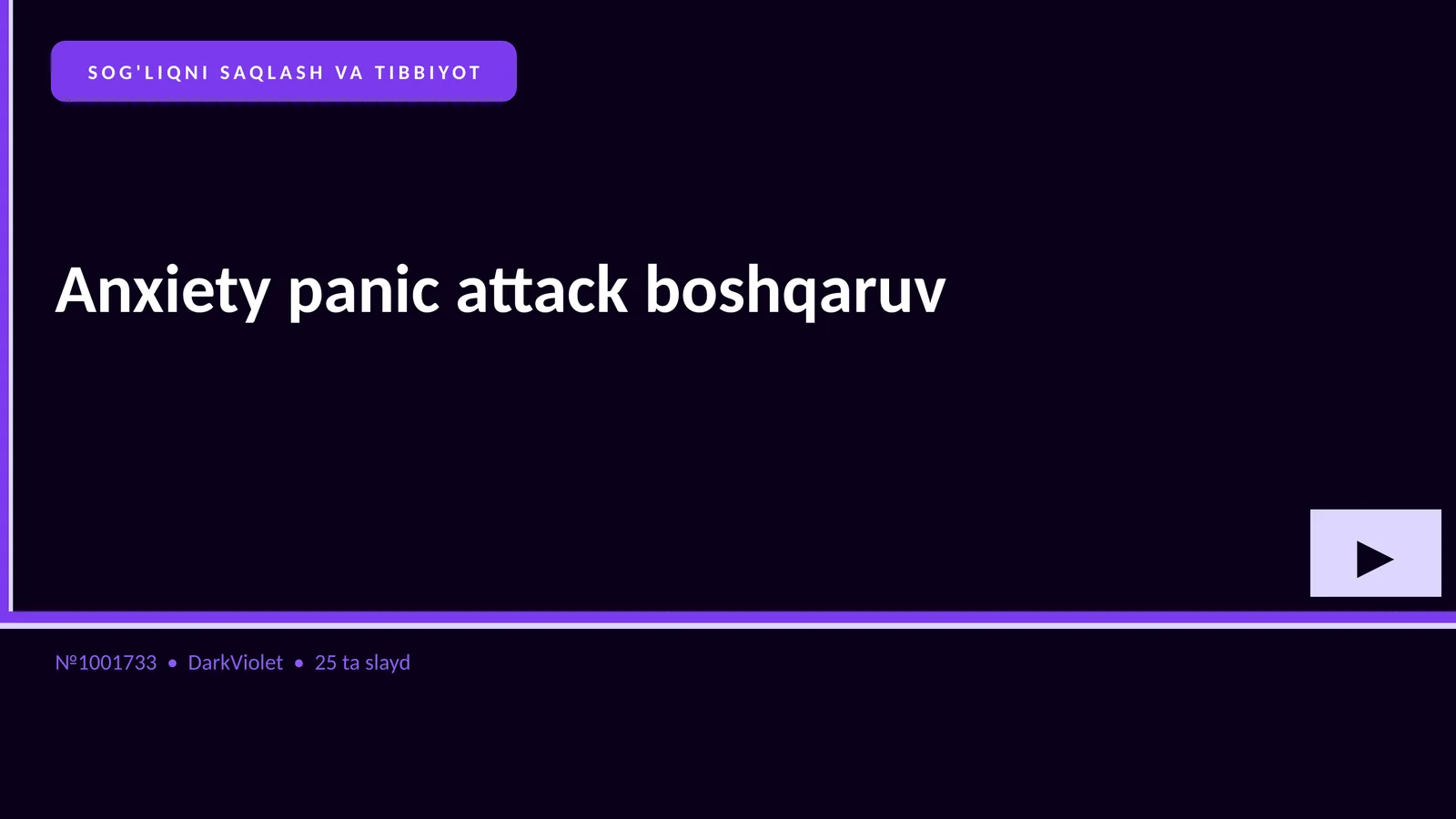 Anxiety panic attack boshqaruv