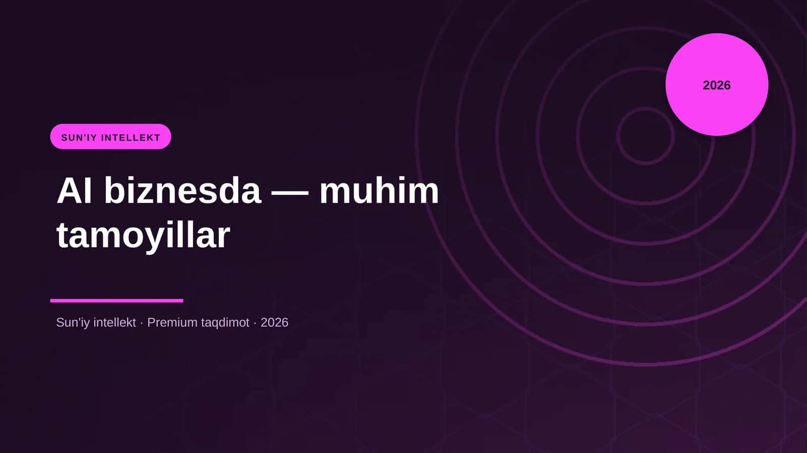 AI biznesda — muhim tamoyillar