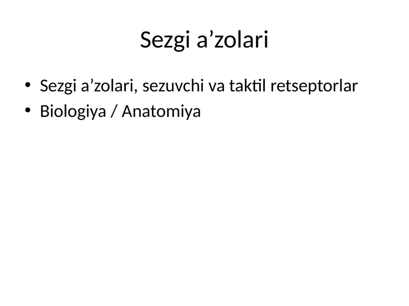 Sezgi a’zolari