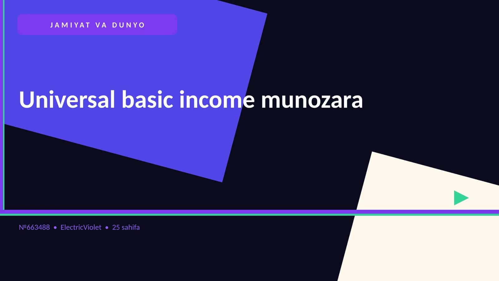 Universal basic income munozara
