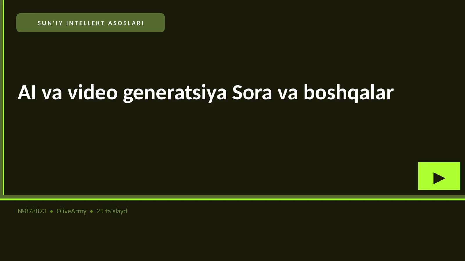 SUN'IY INTELLEKT ASOSLARI