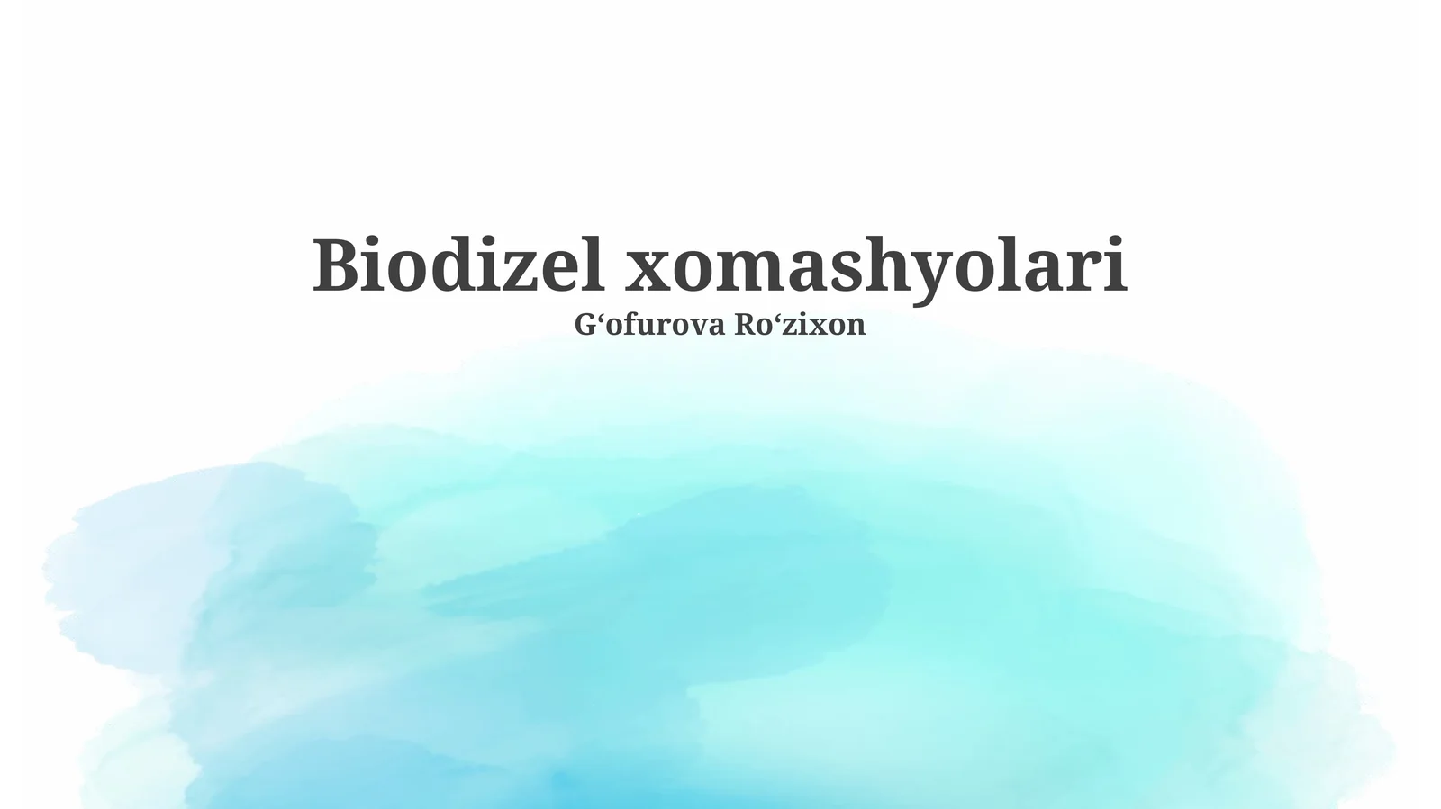 Biodizel xomashyolari