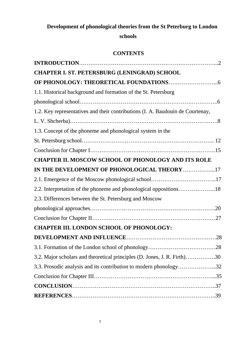 Development of phonological theories from the St Peterburg to London schools