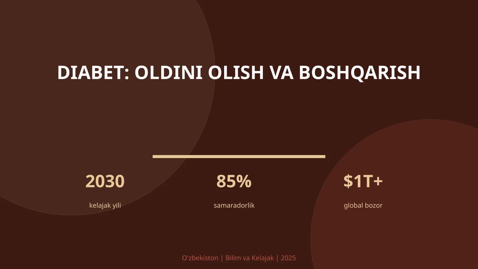 Diabet: oldini olish va boshqarish
