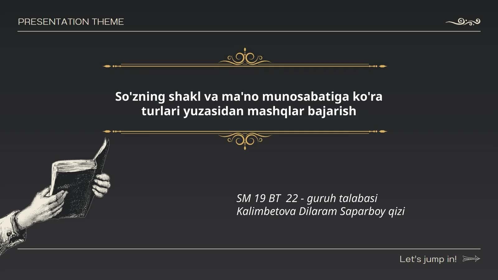 So'zning shakl va ma'no munosabatiga ko'ra turlari yuzasidan mashqlar bajarish