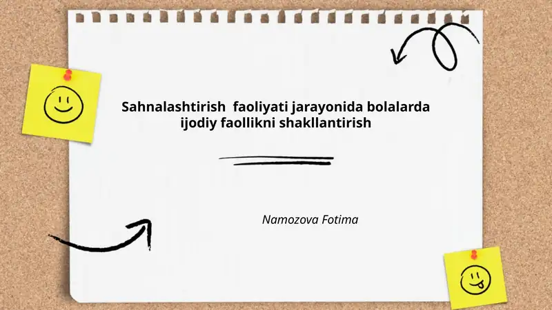 Sahnalashtirish faoliyati jarayonida bolalarda ijodiy faollikni shakllantirish