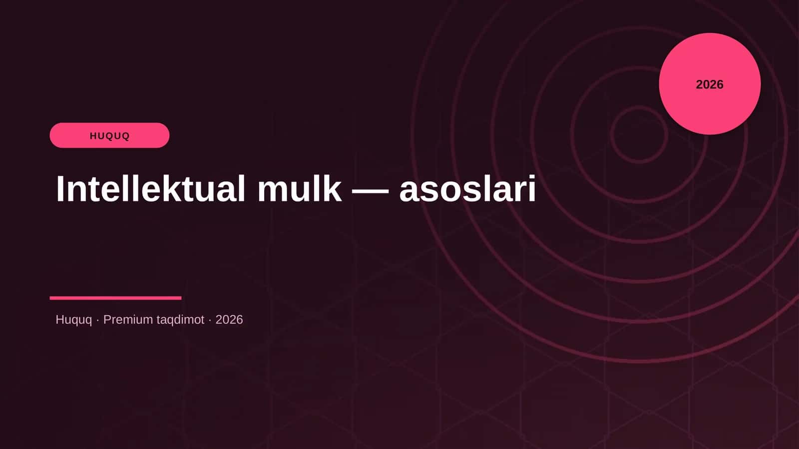 Intellektual mulk — asoslari