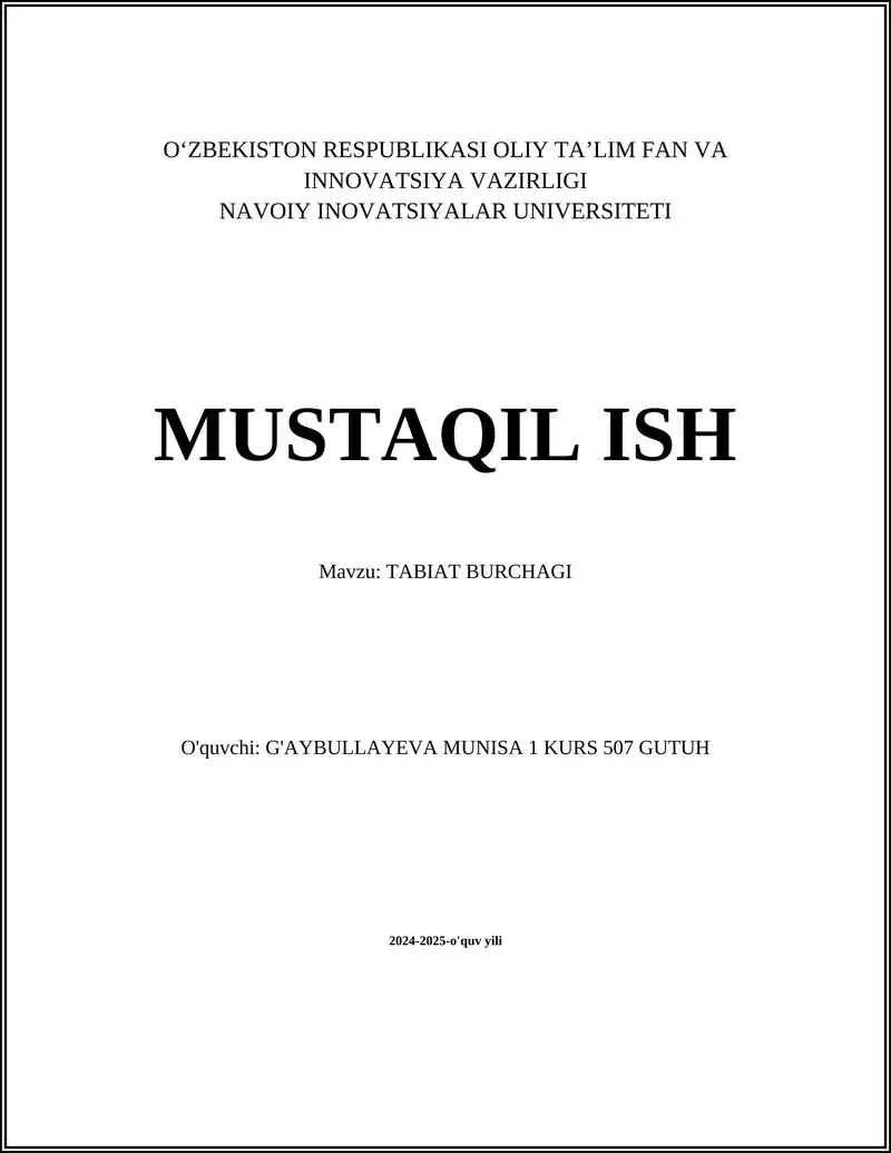 TABIAT BURCHAGI