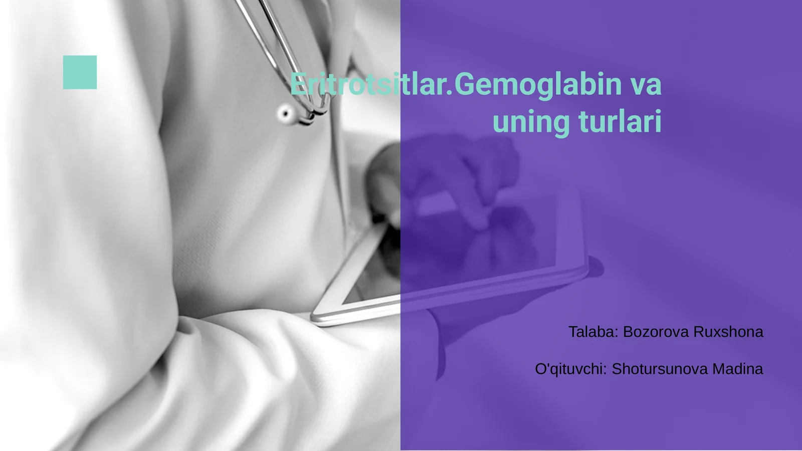 Eritrotsitlar.Gemoglabin va uning turlari