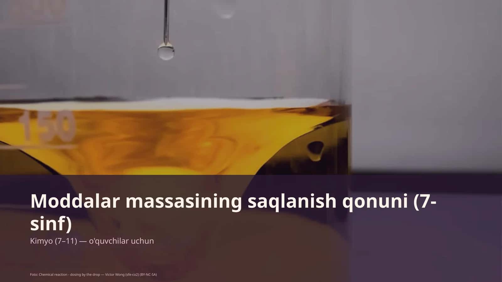 Moddalar massasining saqlanish qonuni (7-sinf)