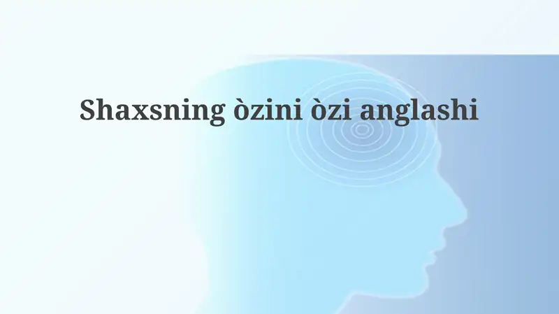O'z-o'zini anglash