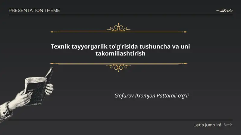 Texnik tayyorgarlik to'g'risida tushuncha va uni takomillashtirish