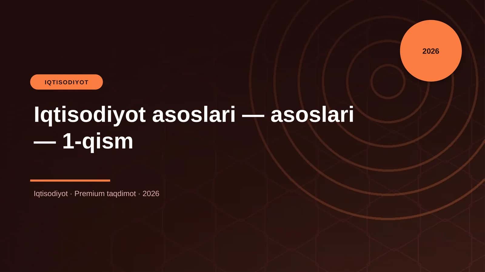 Iqtisodiyot asoslari — asoslari — 1-qism