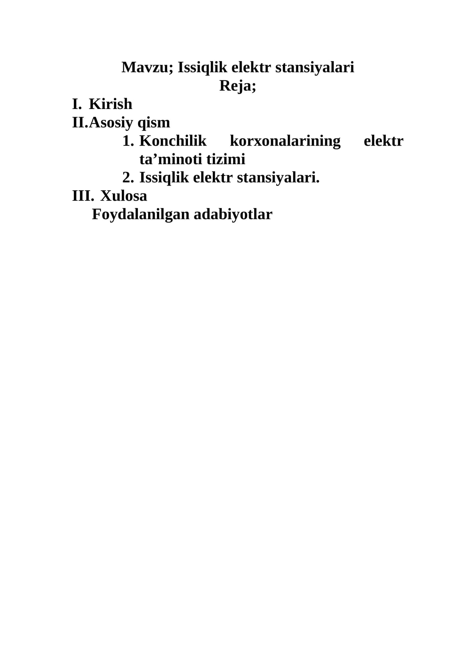 Issiqlik elektr stansiyalari