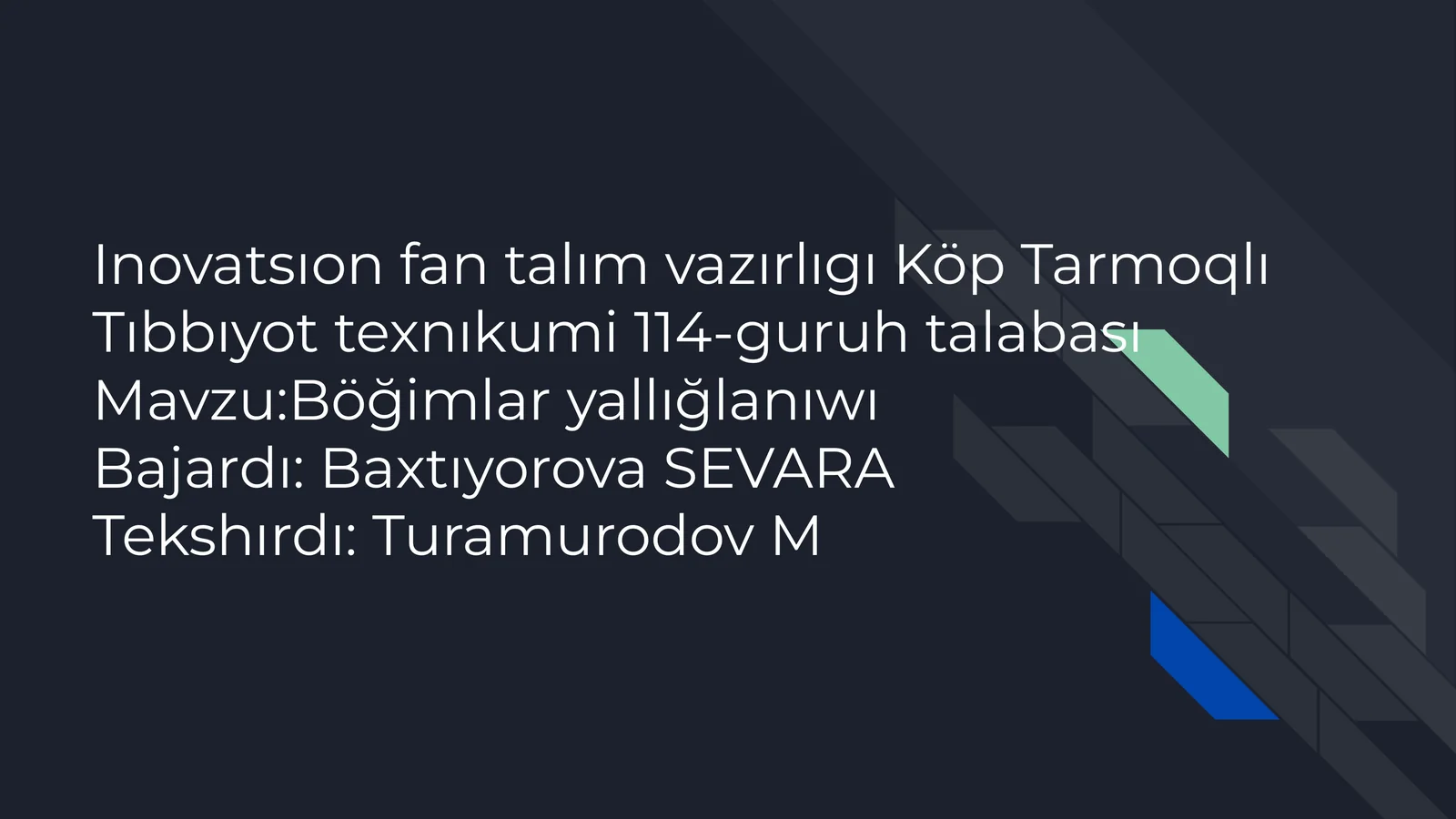 Böğimlar yallığlanıwı