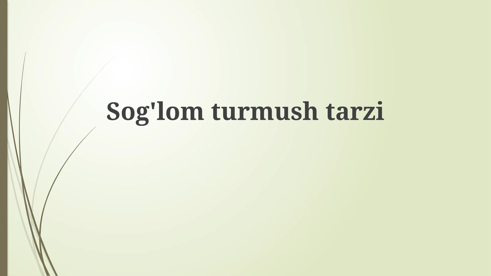 Sog'lomturmushtarzi