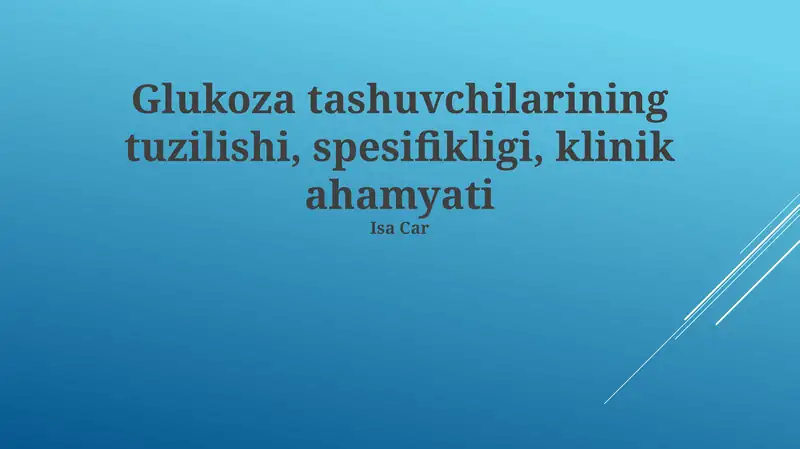 Glyukoza tashuvchilari