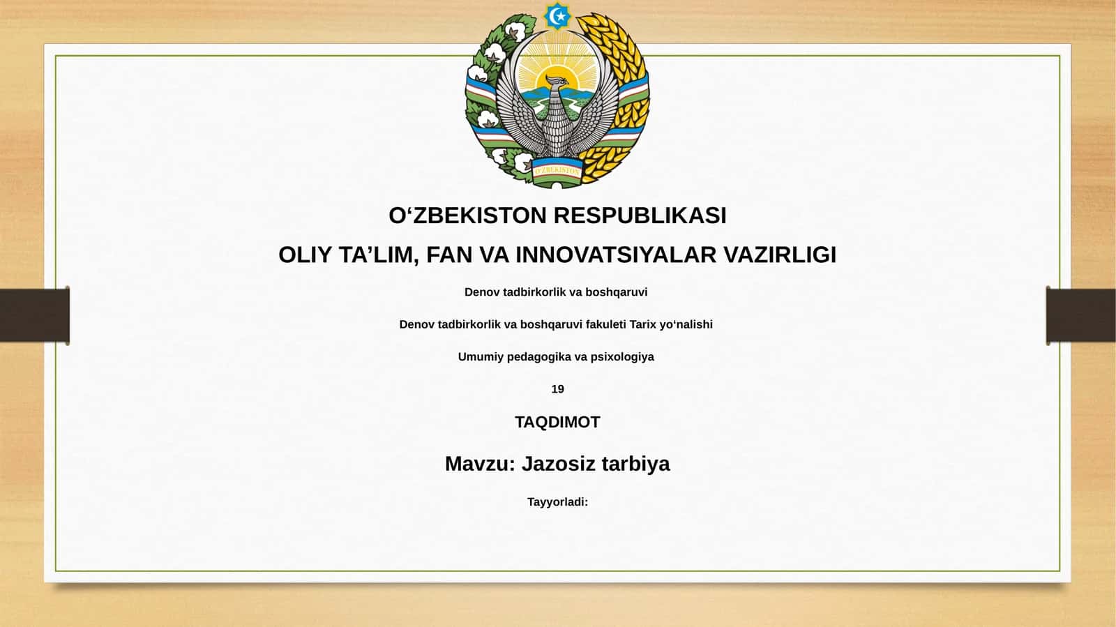 Jazosiz tarbiya