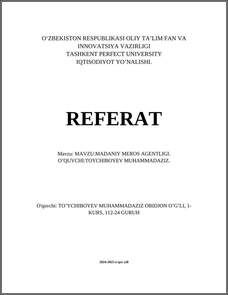 MADANIY MEROS AGENTLIGI