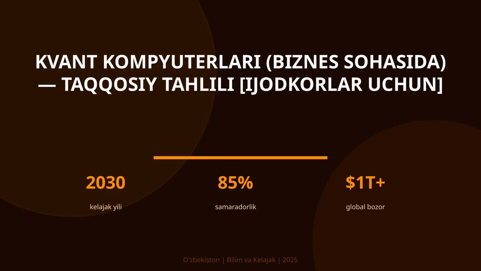 Kvant kompyuterlari (biznes sohasida) — taqqosiy tahlili [IJODKORLAR UCHUN]